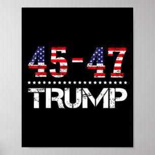Poster Sinalizador Trump 2024 (em Byck) Pegue o América C