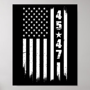 Poster Sinalizador Trump 45 47 Usa