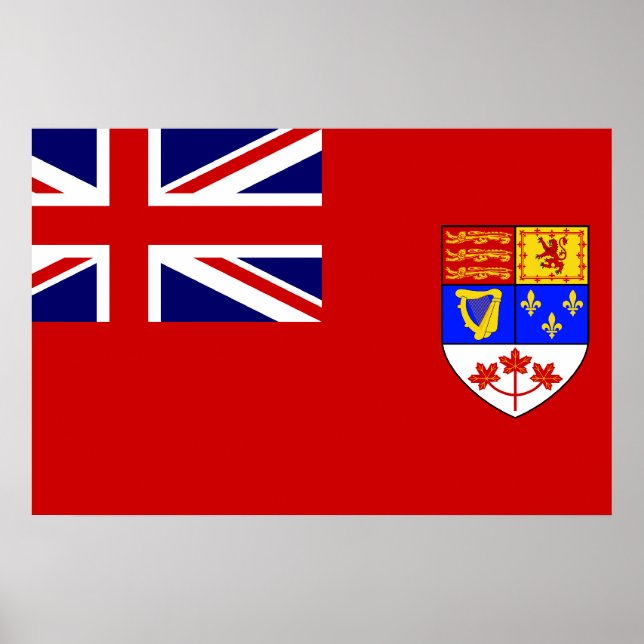 Poster Sinalizador vermelho canadense (Frente)