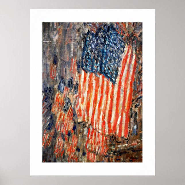 Pôster Sinalizadores em Waldorf por Childe Hassam. Belas  (Frente)