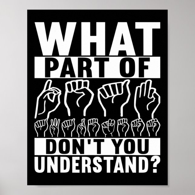 Poster Sinalizar a consciência surda (Frente)