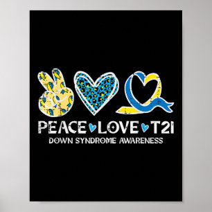 Poster Sindroma de Abaixo Consciência Paz Amor Mulheres d