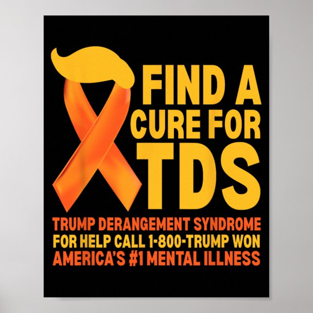 Poster Sindroma Funny Trump Derangação Tds Senwarding Rep (Frente)