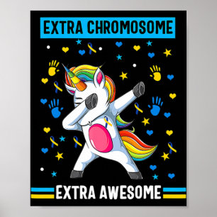 Poster Sindroma Unicorn Down reconhecimento de cromossoma