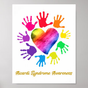 Poster Síndrome de Aicardi Sensibilização Mãos a Síndrome
