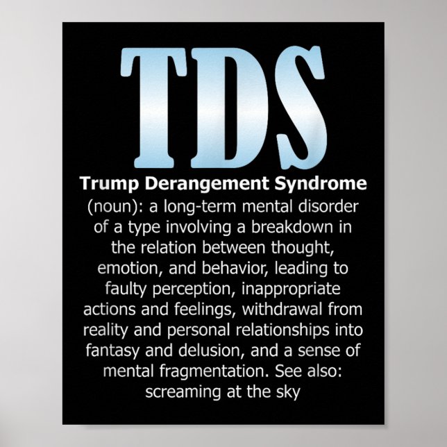 Poster Síndrome de Descolamento de Tds Trombose Engraçado (Frente)