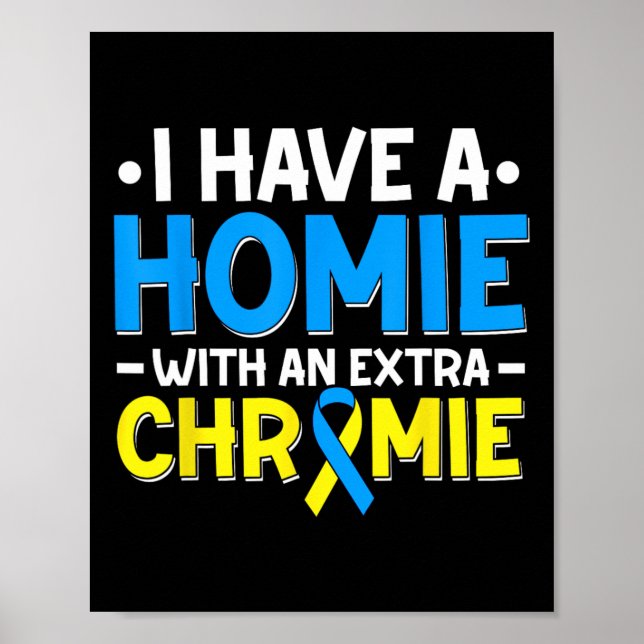 Poster Síndrome de Down Dia de Trisomia 21 Sindroma de Do (Frente)