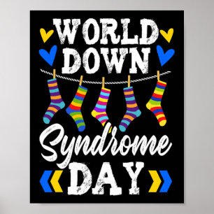 Poster Síndrome de Down Dia Meias Síndrome de Desativação