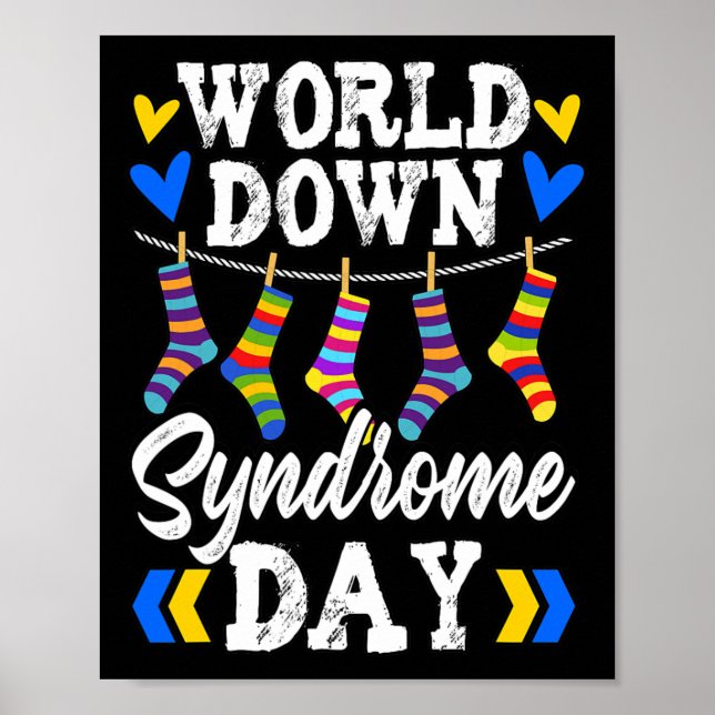 Poster Síndrome de Down Dia Meias Síndrome de Desativação (Frente)