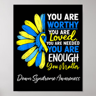 Poster Síndrome de Down motivacional conscientização t21