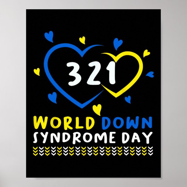 Poster Síndrome de Down Sensibilização Trisomy 21 Down Sy (Frente)
