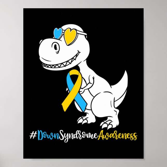 Poster Síndrome de Down T-rex Dinossaur (Frente)