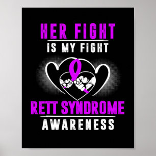 Poster Síndrome de Rett Sensibilização Mês Rts Fita Roxo
