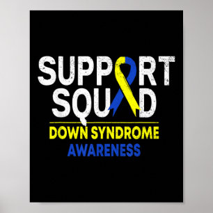 Poster Síndrome de suporte esquadrão para baixo T21 Awarn