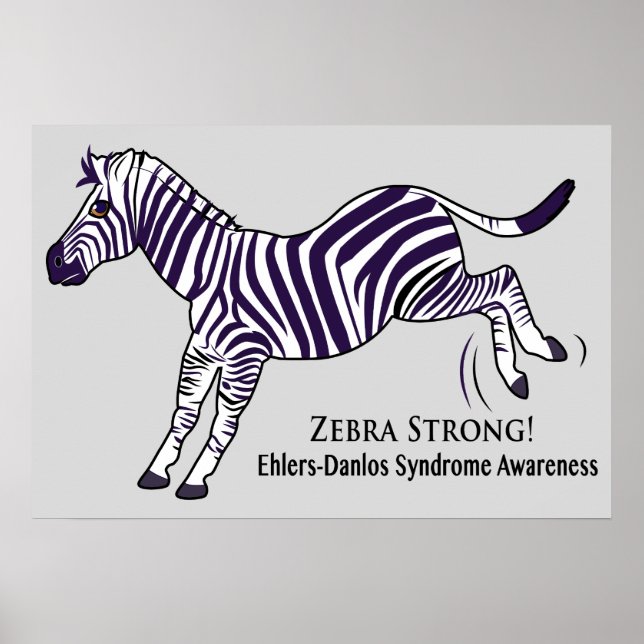 Pôster Síndrome de Zebra Strong-Ehlers-Danlos (Frente)