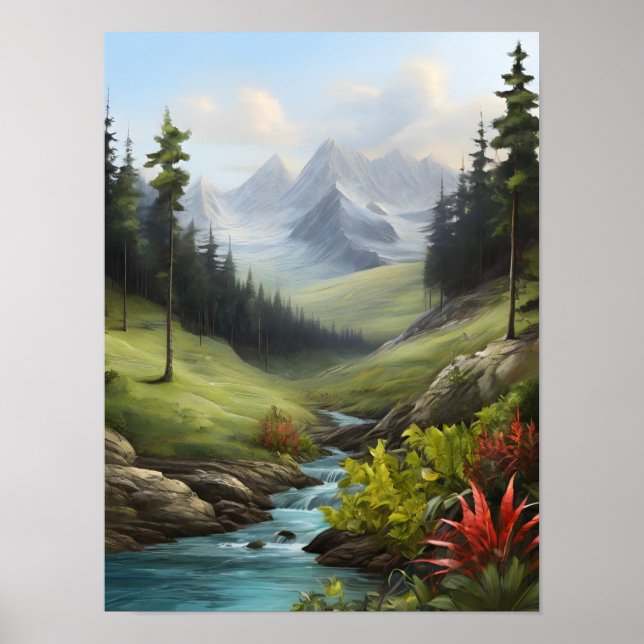 Poster Sinfonia da Natureza no Realismo Abstrato (Frente)