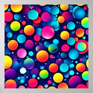 Poster Sinfonia de bolha colorida