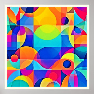 Poster Sinfonia de Cores Geométricas