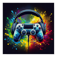 Sinfonia de Pixels e Som: Arte de Jogos Vibrante