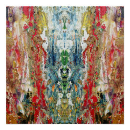 Pôster Sinfonia do caos - Paleta de Artista Abstrato Real