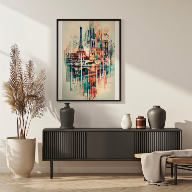 Poster Sinfonia em Paris: Torre Eiffel e Notre-Dame (Criador carregado)