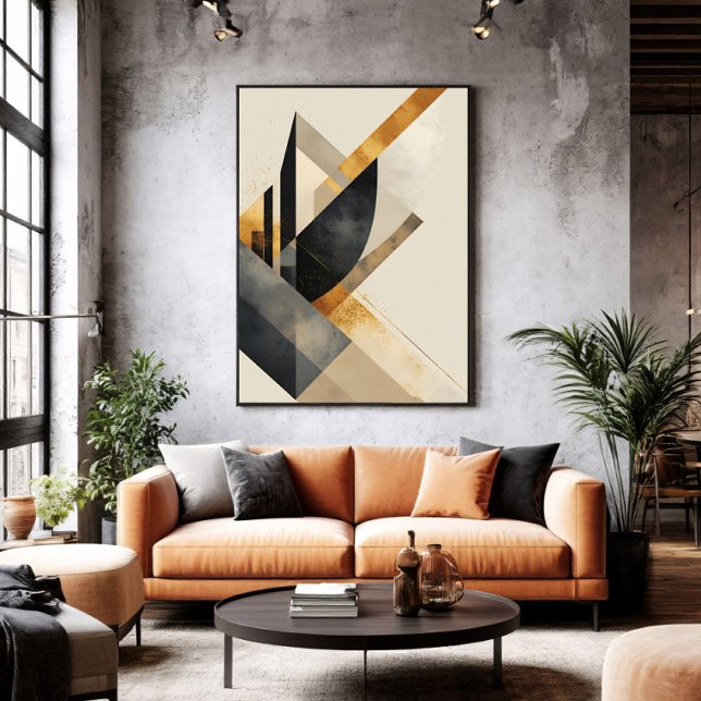 Poster Sinfonia Geométrica Dourada (Criador carregado)