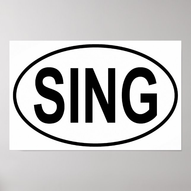 Poster Sing Oval (Frente)