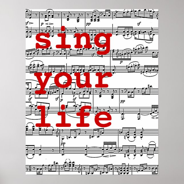 Poster sing your life music (Frente)