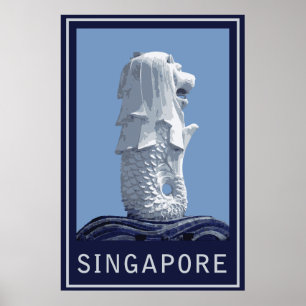 Pôster Singapore Merlion