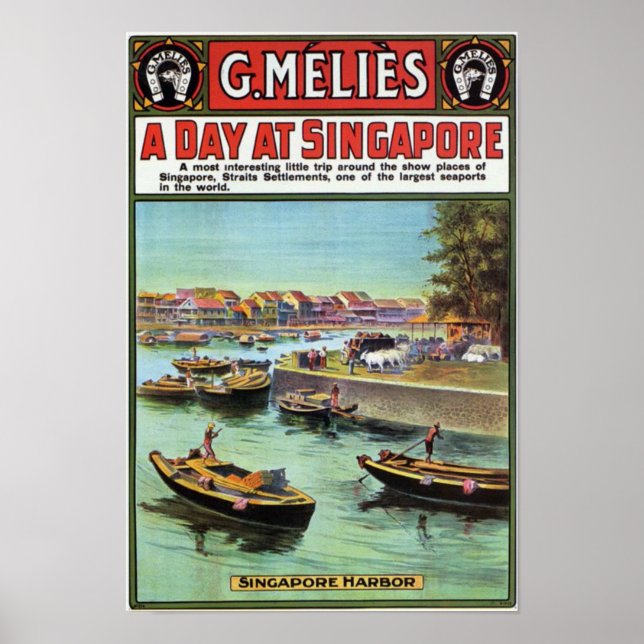 Poster Singapur Vintage Reise (Frente)