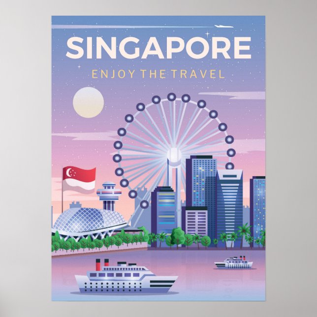 Poster Singapura Aproveite o Viagem (Frente)
