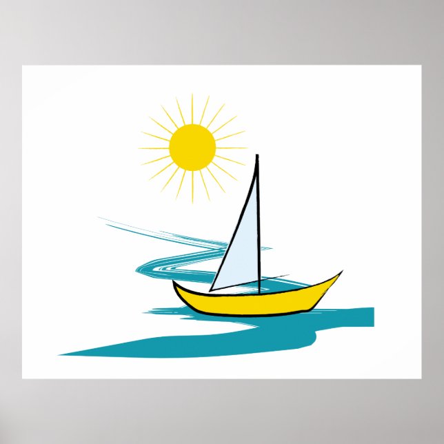 Poster Single sailboat (Frente)