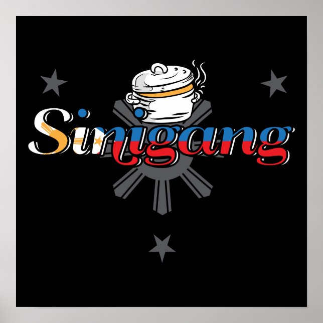Poster Sinigang Filipinas Comida filipina (Frente)