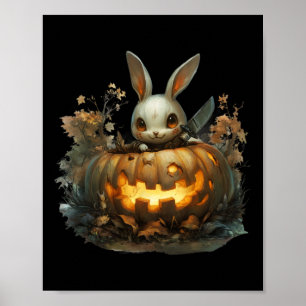 Poster Sinister Bunny Mayhem Assustador Bunny Pumpk do Ha