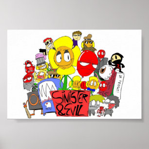 Poster sinistro & mau do grupo