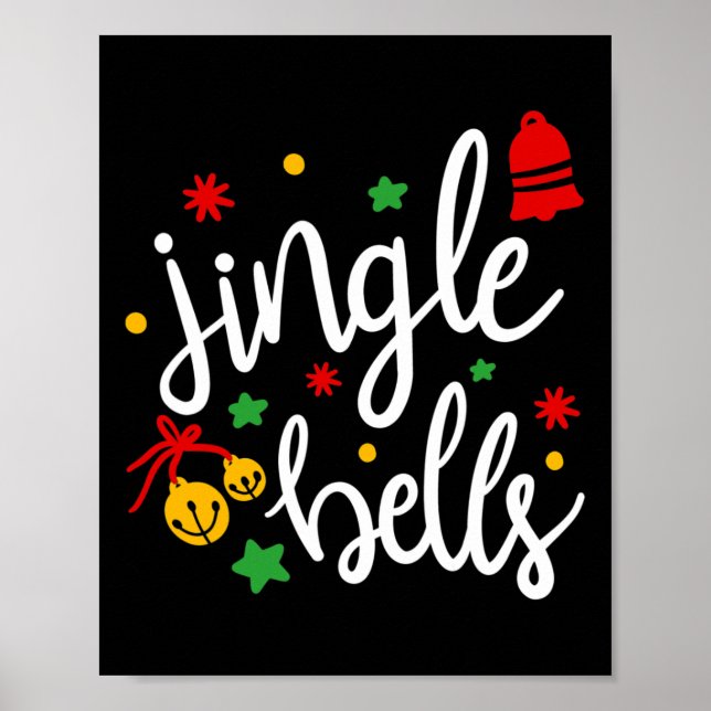 Poster Sinos Bells Jingle All The Way Presente de Natal C (Frente)