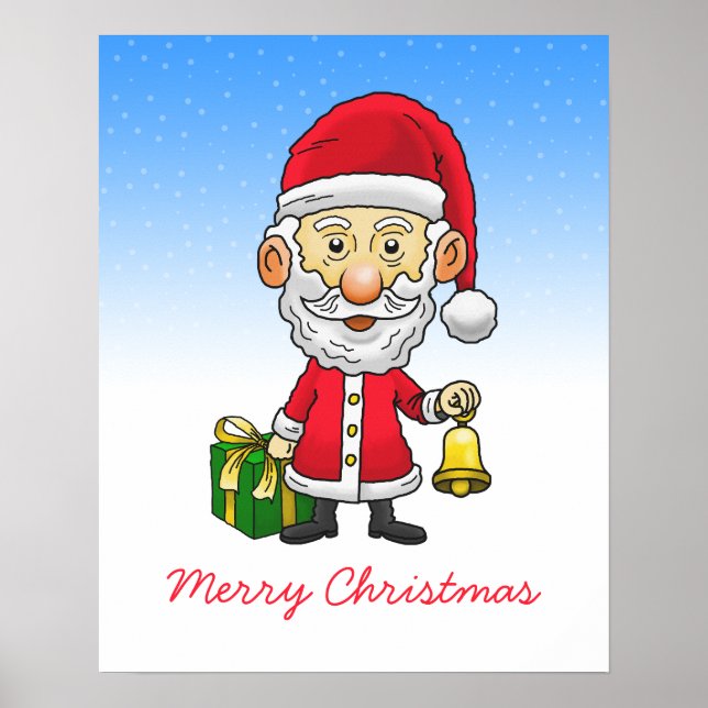 Poster Sinos de Natal com Papai Noel (Frente)