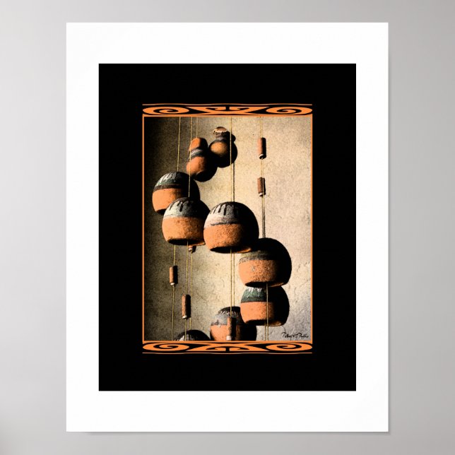 Poster Sinos de Vento de Estilo Sudoeste em Tons Terrosos (Frente)