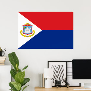 Poster Sint Maarten flag
