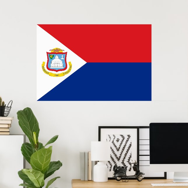Poster Sint Maarten flag (Escritório em casa)