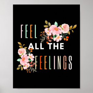 Poster Sinta Todos Os Sentimentos Citam Awarenes De Saúde