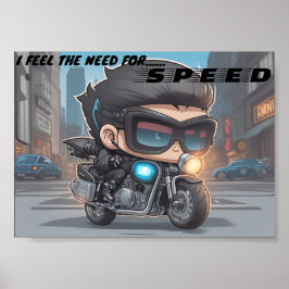 Poster Sinto a necessidade, a necessidade de velocidade