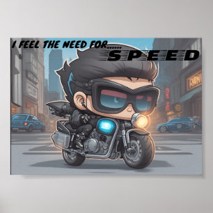 Poster Sinto a necessidade, a necessidade de velocidade