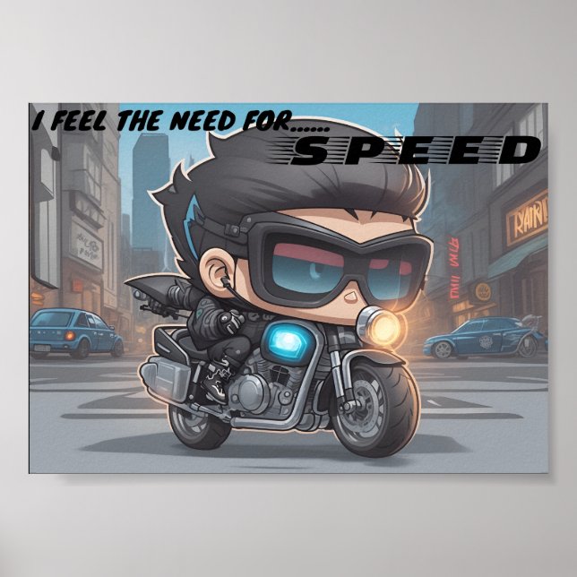 Poster Sinto a necessidade, a necessidade de velocidade (Frente)
