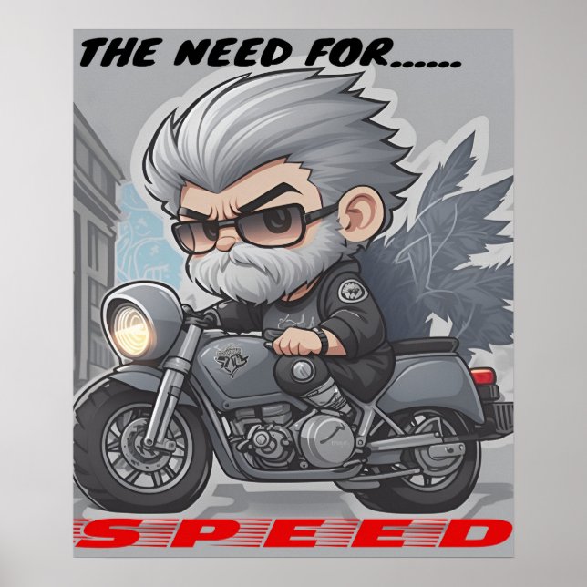 Poster Sinto a necessidade, a necessidade de velocidade (Frente)