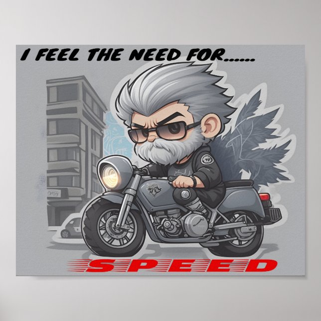 Poster Sinto a necessidade, a necessidade de velocidade (Frente)