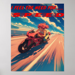 Poster Sinto a necessidade, a necessidade de velocidade