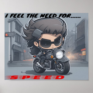 Poster Sinto a necessidade, a necessidade de velocidade