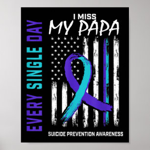 Poster Sinto falta do meu papá para prevenir o suicídio a