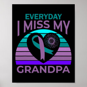 Poster Sinto Falta do meu vovô Cardíaco Sensibilização Su